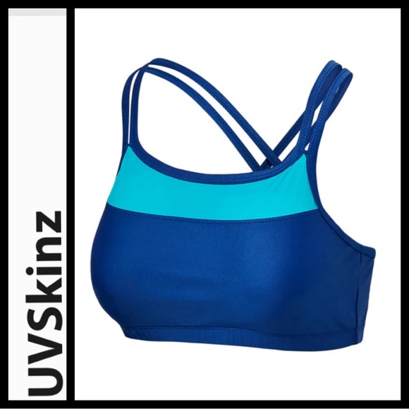 NWOT UV Skinz Women’s Crisscross Swim Bra - Picture 1 of 9